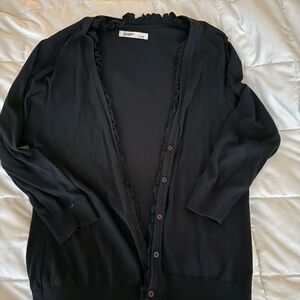 Old Navy Charcoal Ruffled Sweater